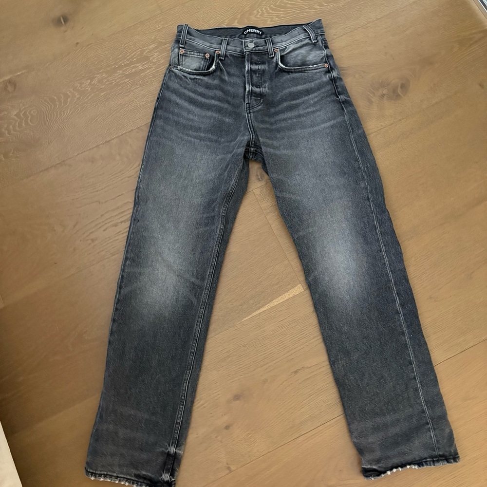 Cherry LA Charcoal Straight Jeans